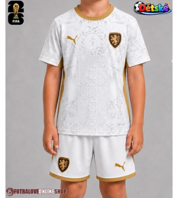 Česká republika Venkovní dres komplet pro Děti MS 2026 Krátkým Rukávem (+ Krátké kalhoty)